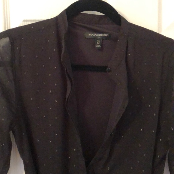 Banana petite black chiffon dress size 0 petite - Picture 2 of 4